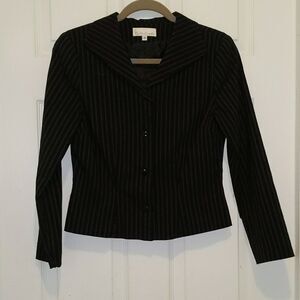 Collin Creek black pinstriped cropped jacket